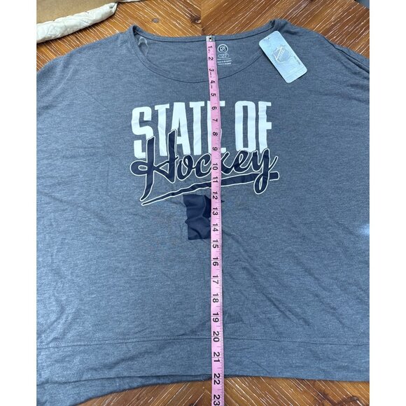 NHL State Of Hockey Womens Gray Long-Sleeve Shirt Size L 12/14 Official Licensed - Picture 4 of 5